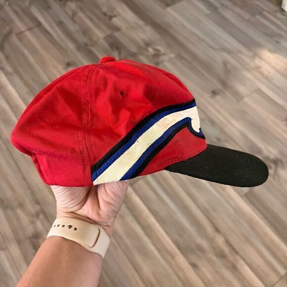 Vintage Chevrolet Racing Red Athletic Hat Nascar Flames - Picture 2 of 6